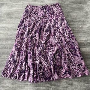 LAST CHANCE ⚡️ Lucky Brand Purple Maxi Prairie Skirt Small cotton paisley 1
